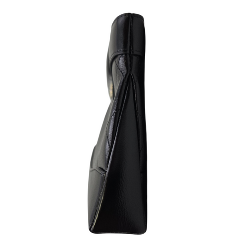 31 Nano  Black Top Handle Bag in Calfskin Light Gold hardware