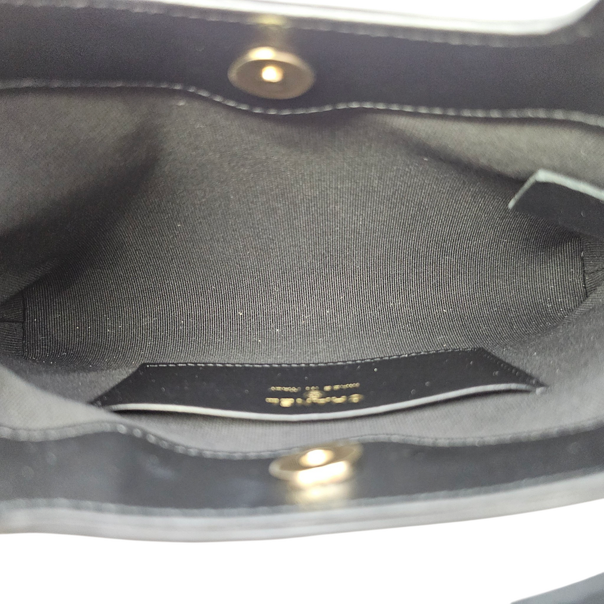 31 Nano  Black Top Handle Bag in Calfskin Light Gold hardware