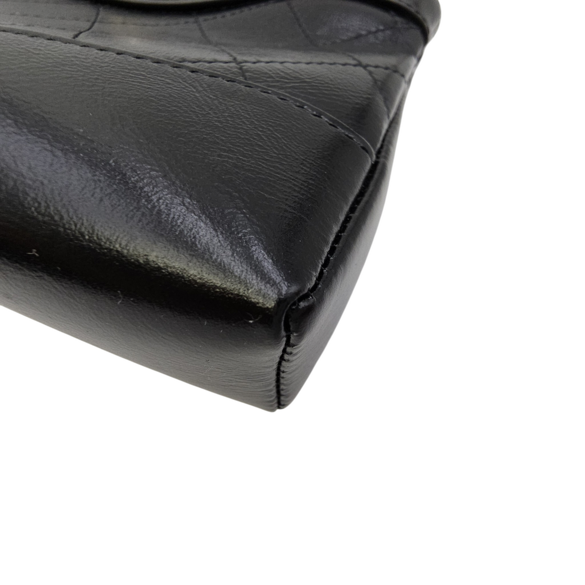 31 Nano  Black Top Handle Bag in Calfskin Light Gold hardware