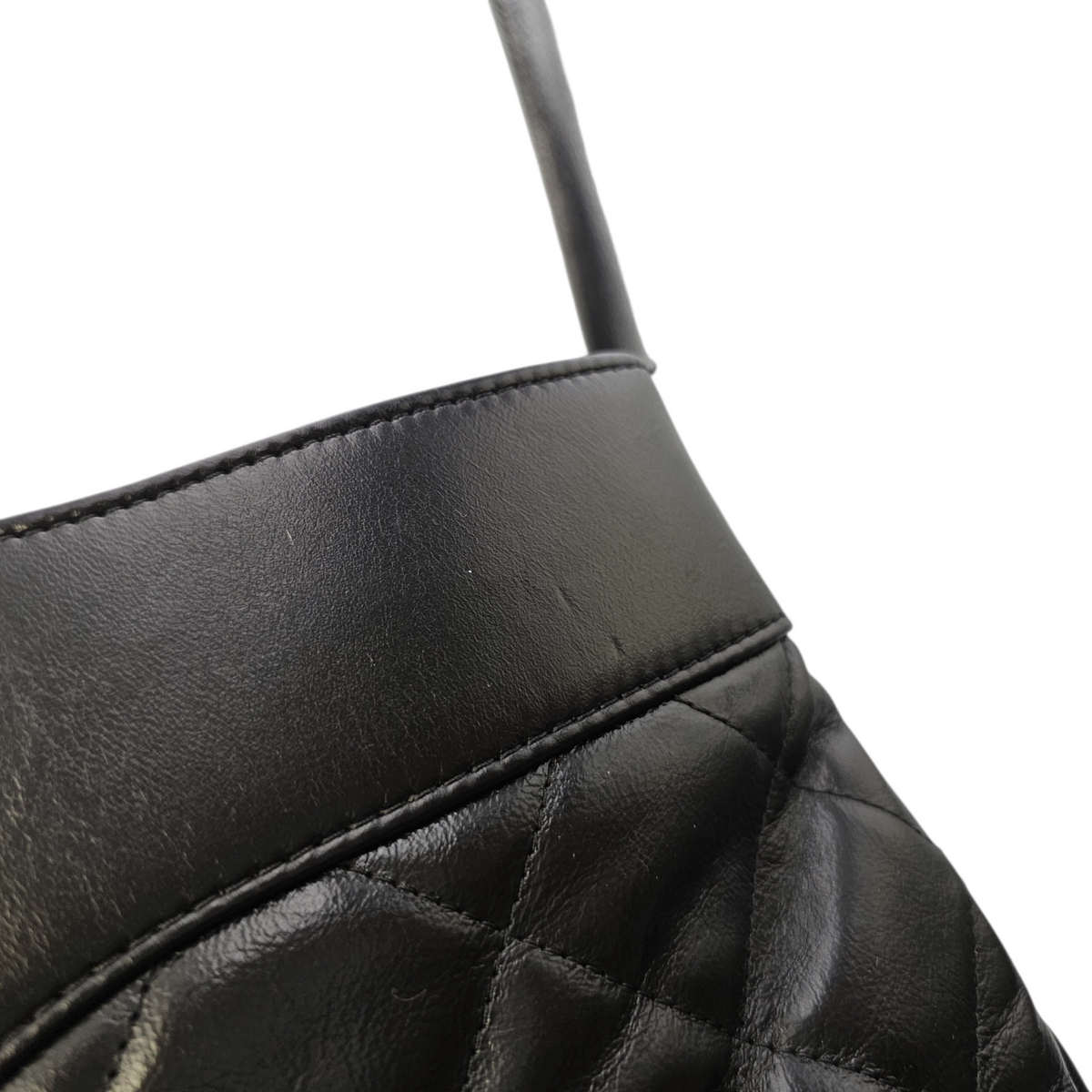 31 Shopping Tote Large Black Top Handle Bag in Calfskin Silver hardware