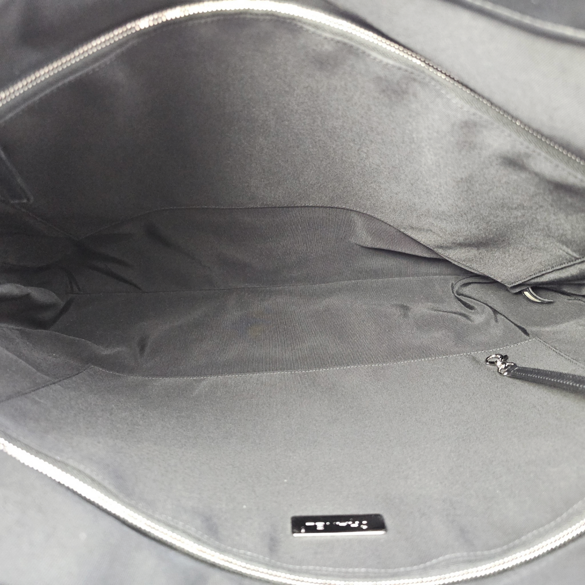 31 Shopping Tote Large Black Top Handle Bag in Calfskin Silver hardware