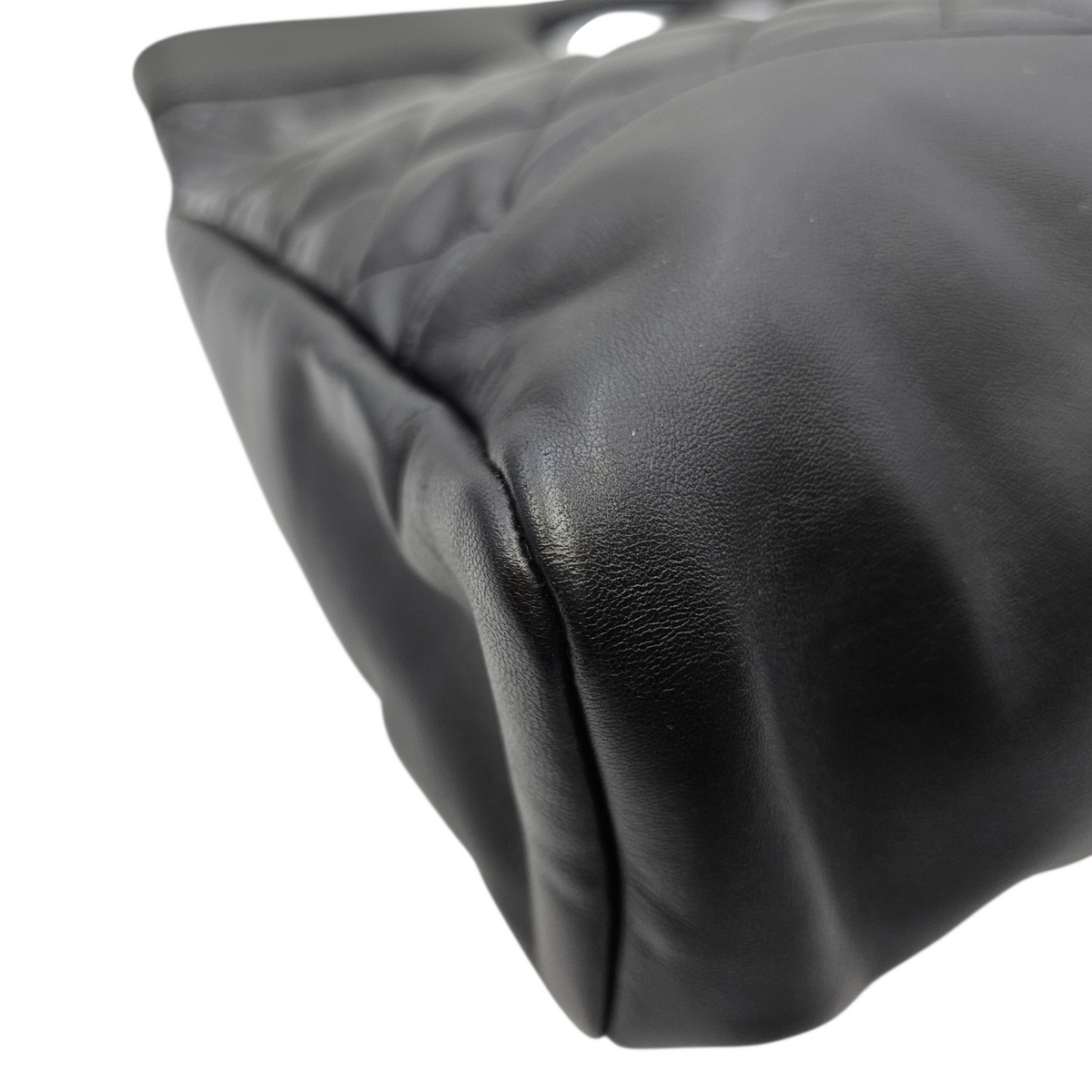 31 Shopping Tote Large Black Top Handle Bag in Calfskin Silver hardware