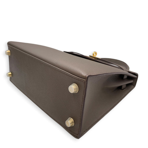 Sellier Kelly 25 Etain in Epsom Gold hardware