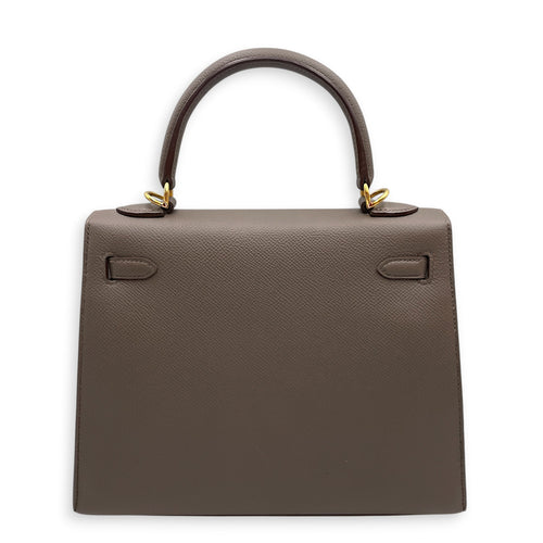 Sellier Kelly 25 Etain in Epsom Gold hardware