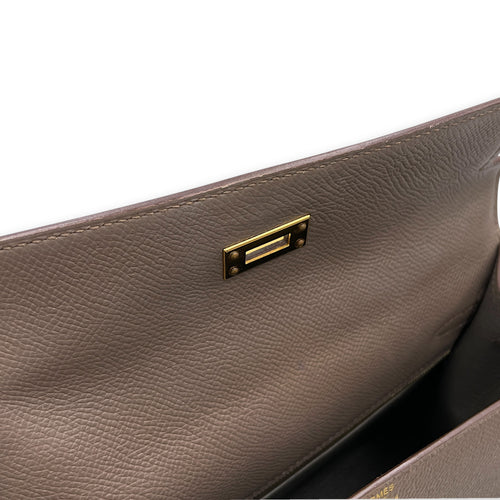 Sellier Kelly 25 Etain in Epsom Gold hardware