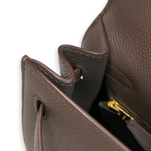 Sellier Kelly 25 Etain in Epsom Gold hardware