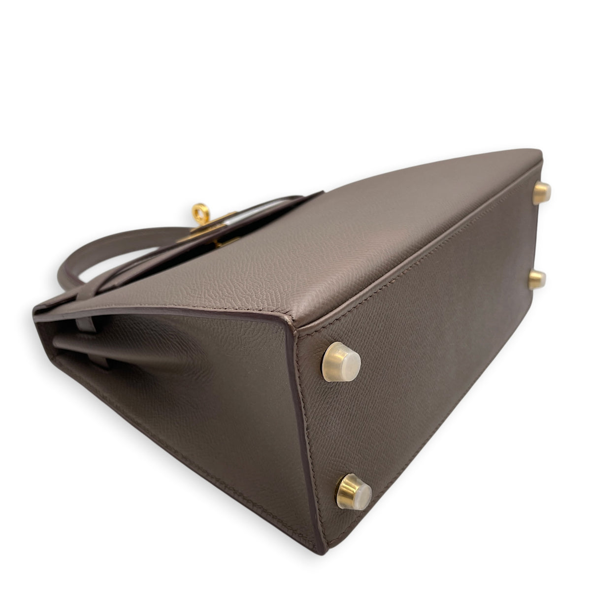 Sellier Kelly 25 Etain in Epsom Gold hardware