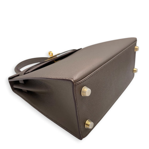 Sellier Kelly 25 Etain in Epsom Gold hardware
