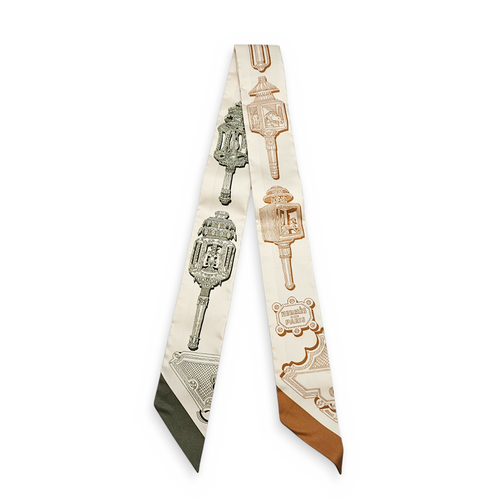 Merveilleuses Lanternes Creme/Kaki/Caramel Twilly (Pair)