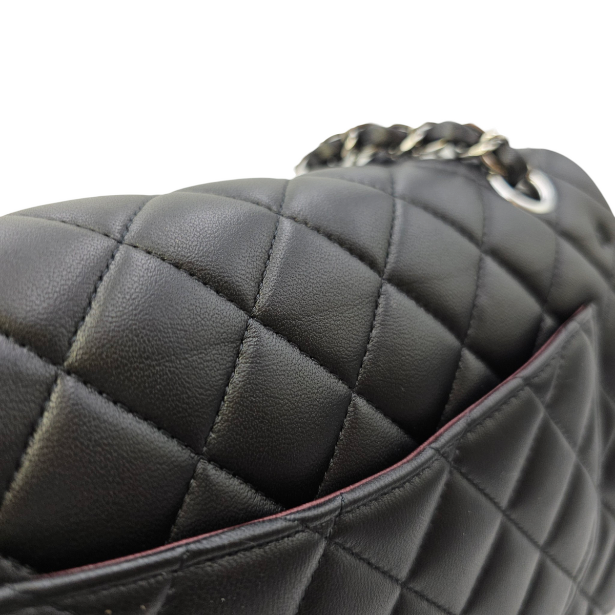Classic (Double Flap) Small Black Shoulder Bag in Lambskin Silver hardware