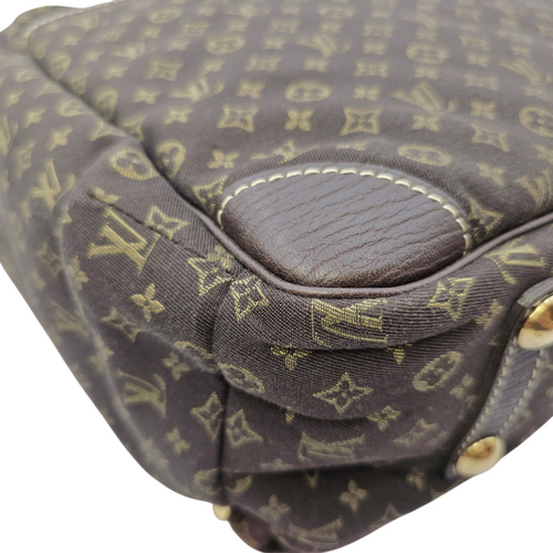 Lin Sac A Langer  Mini Brown Duffle Bag in Canvas Gold hardware