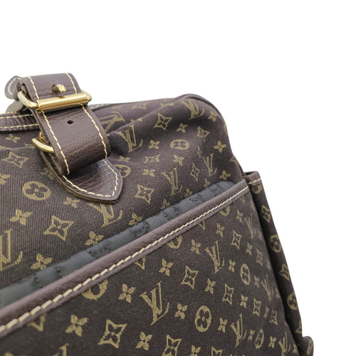 Lin Sac A Langer  Mini Brown Duffle Bag in Canvas Gold hardware
