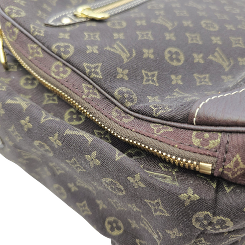 Lin Sac A Langer  Mini Brown Duffle Bag in Canvas Gold hardware