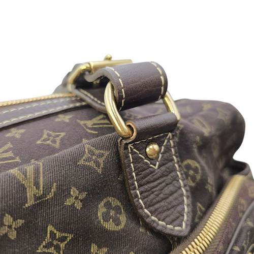 Lin Sac A Langer  Mini Brown Duffle Bag in Canvas Gold hardware