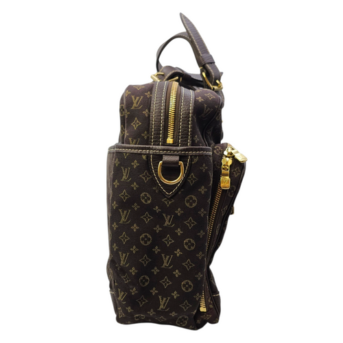 Lin Sac A Langer  Mini Brown Duffle Bag in Canvas Gold hardware