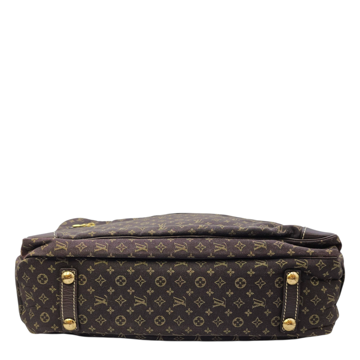 Lin Sac A Langer  Mini Brown Duffle Bag in Canvas Gold hardware