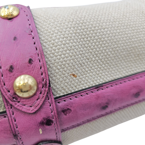 Limited Edition Sac De Nuit Toile Trianon  MM Beige Top Handle Bag in Canvas Gold hardware
