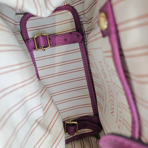 Limited Edition Sac De Nuit Toile Trianon  MM Beige Top Handle Bag in Canvas Gold hardware