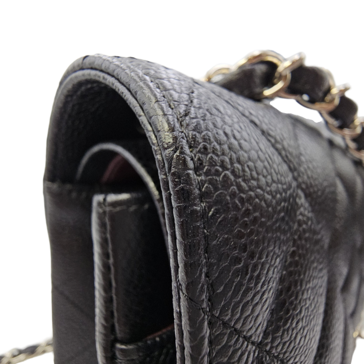 Classic (Double Flap) Jumbo Black Shoulder Bag in Caviar Leather Silver hardware