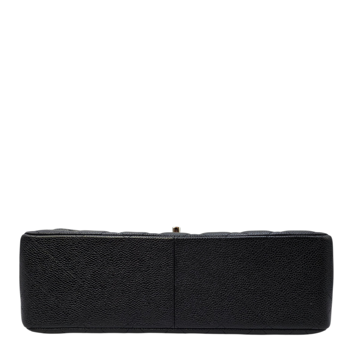Classic (Double Flap) Jumbo Black Shoulder Bag in Caviar Leather Silver hardware