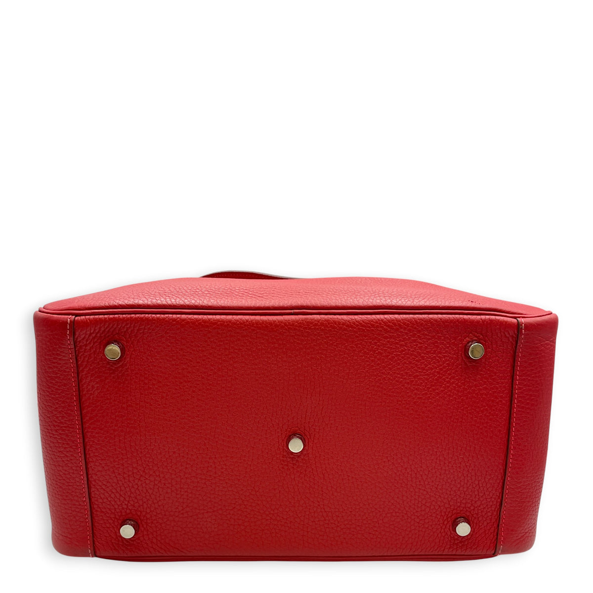 Lindy 34 Rouge Casaque in Clemence Palladium hardware