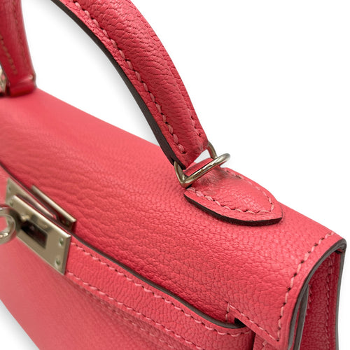 Sellier Kelly Mini Rose lipstick in Chevre Mysore Palladium hardware