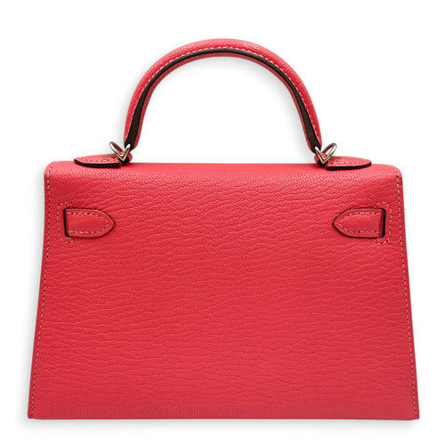 Sellier Kelly Mini Rose lipstick in Chevre Mysore Palladium hardware