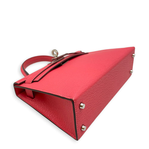 Sellier Kelly Mini Rose lipstick in Chevre Mysore Palladium hardware