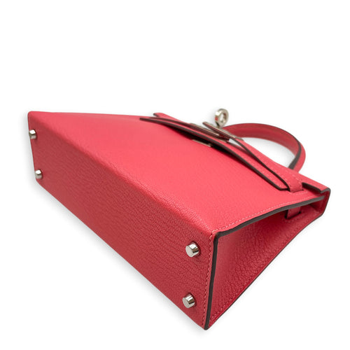 Sellier Kelly Mini Rose lipstick in Chevre Mysore Palladium hardware