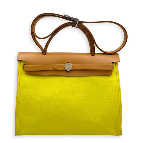 Herbag 31 Lime/Ecru-Beige/Naturel Sable in Toile H Berline/Vache Hunter Palladium hardware