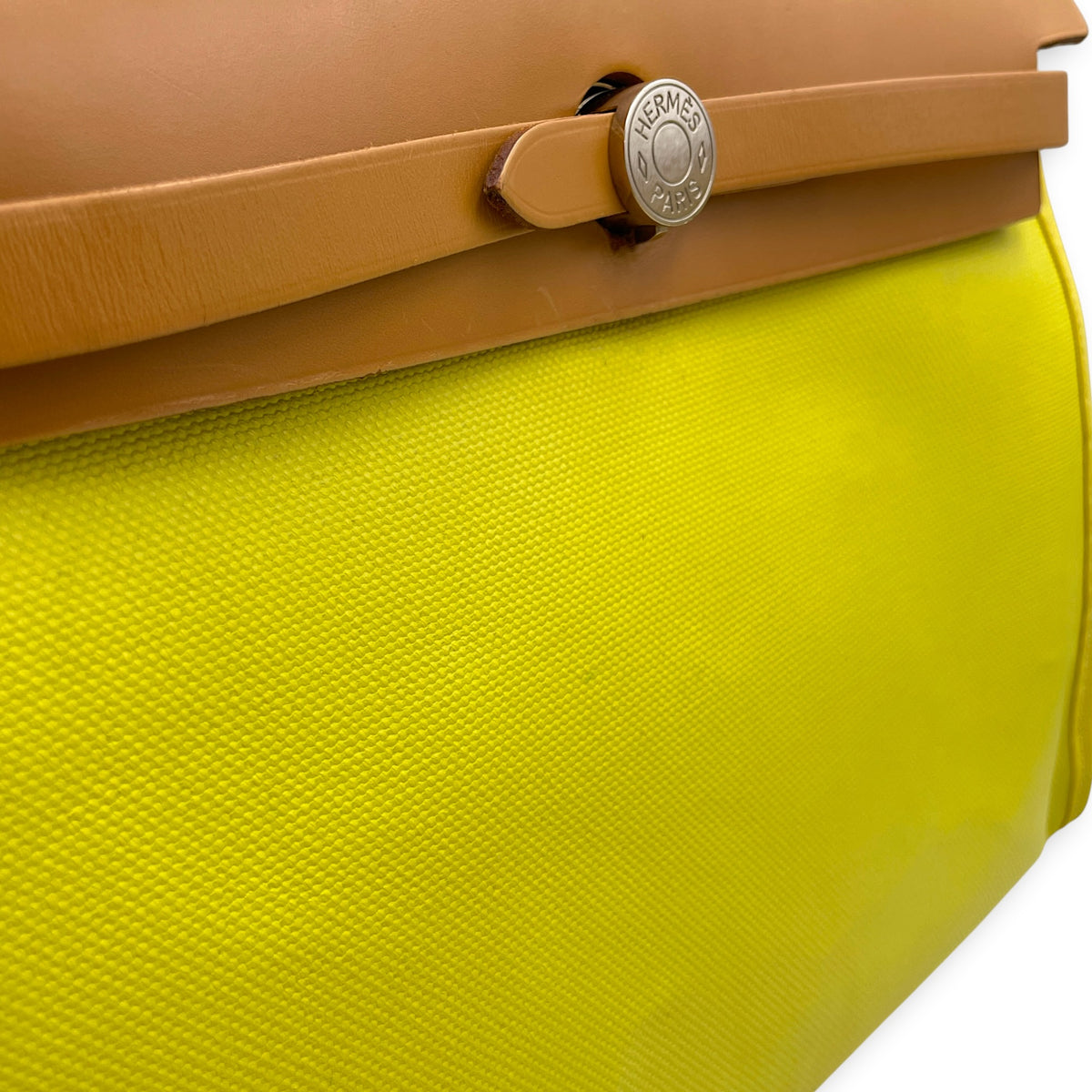 Herbag 31 Lime/Ecru-Beige/Naturel Sable in Toile H Berline/Vache Hunter Palladium hardware