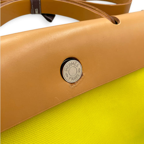 Herbag 31 Lime/Ecru-Beige/Naturel Sable in Toile H Berline/Vache Hunter Palladium hardware