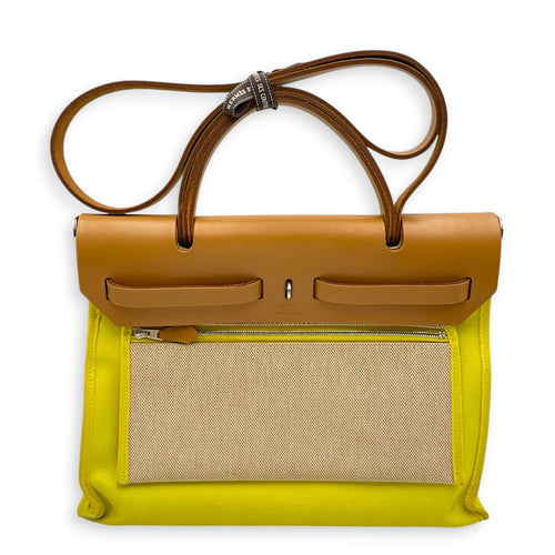 Herbag 31 Lime/Ecru-Beige/Naturel Sable in Toile H Berline/Vache Hunter Palladium hardware
