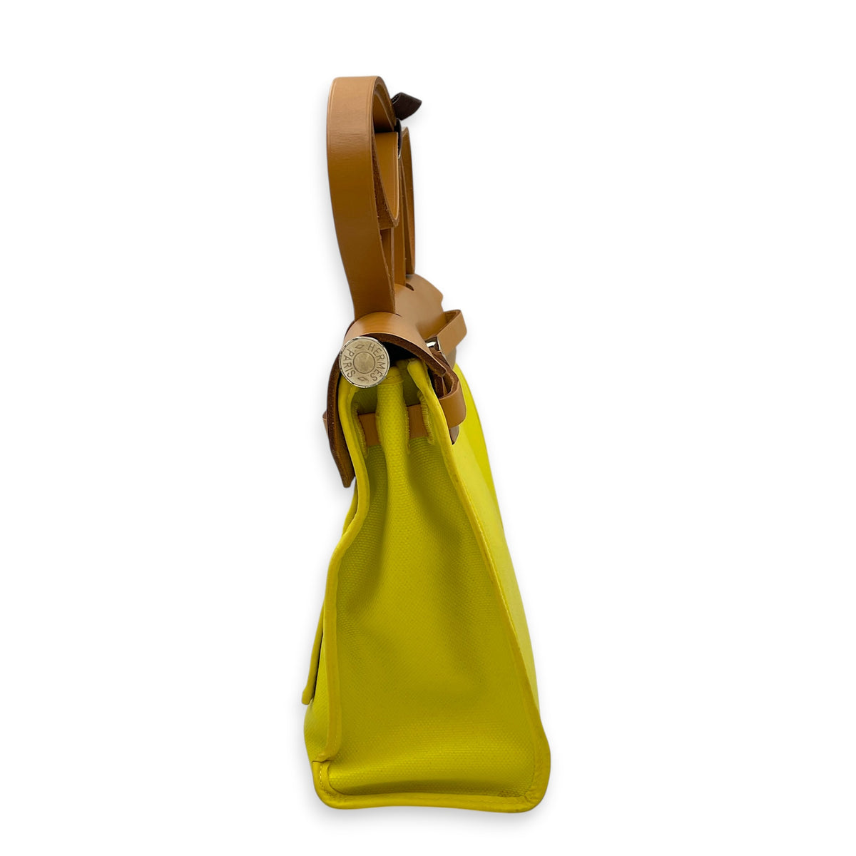Herbag 31 Lime/Ecru-Beige/Naturel Sable in Toile H Berline/Vache Hunter Palladium hardware