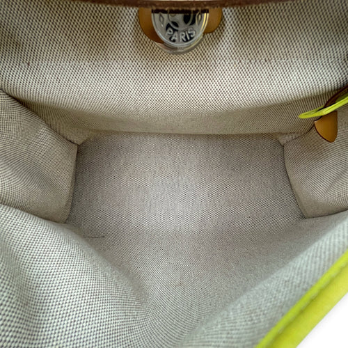 Herbag 31 Lime/Ecru-Beige/Naturel Sable in Toile H Berline/Vache Hunter Palladium hardware
