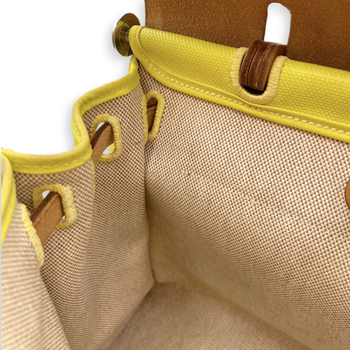 Herbag 31 Lime/Ecru-Beige/Naturel Sable in Toile H Berline/Vache Hunter Palladium hardware