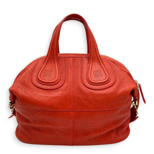 Nightingale  Orange Top Handle Bag Gold hardware