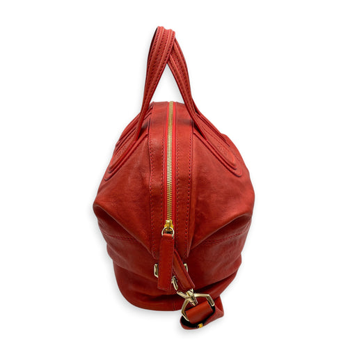Nightingale  Orange Top Handle Bag Gold hardware