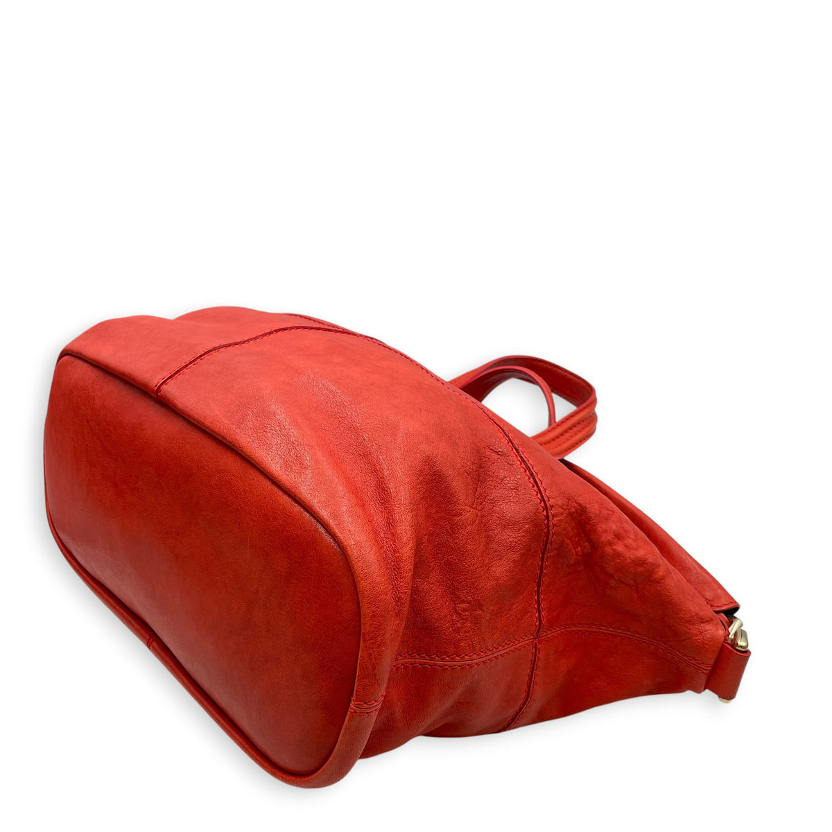 Nightingale  Orange Top Handle Bag Gold hardware