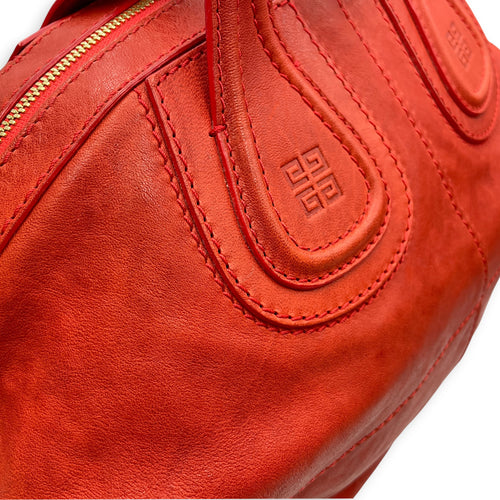 Nightingale  Orange Top Handle Bag Gold hardware