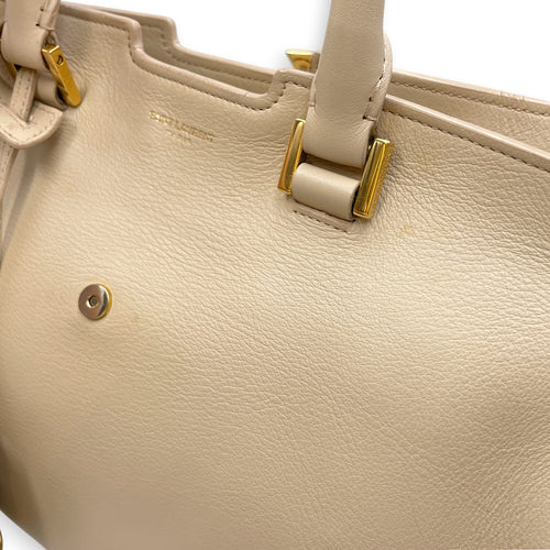 Cabas Chyc  Beige Top Handle Bag in Calfskin Gold hardware