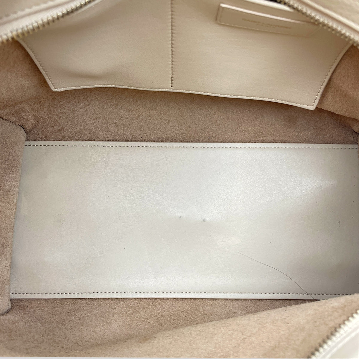 Cabas Chyc  Beige Top Handle Bag in Calfskin Gold hardware