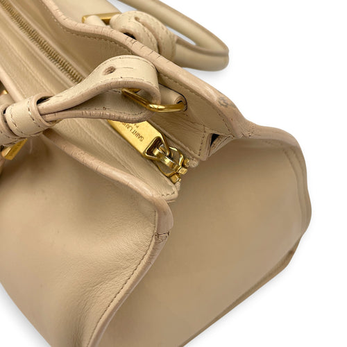 Cabas Chyc  Beige Top Handle Bag in Calfskin Gold hardware