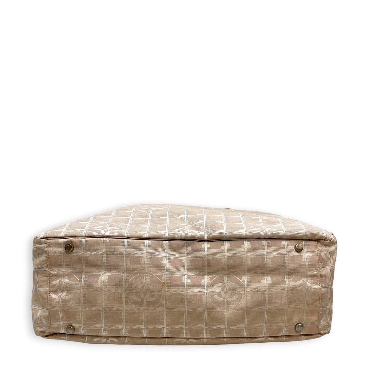 Travel Line  43 Beige Tote Bag in Jacquard Silver hardware