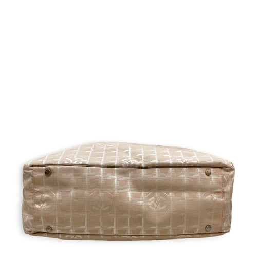 Travel Line  43 Beige Tote Bag in Jacquard Silver hardware