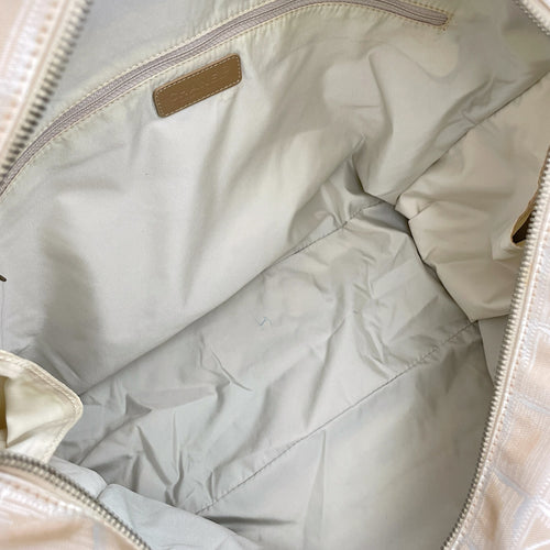 Travel Line  43 Beige Tote Bag in Jacquard Silver hardware