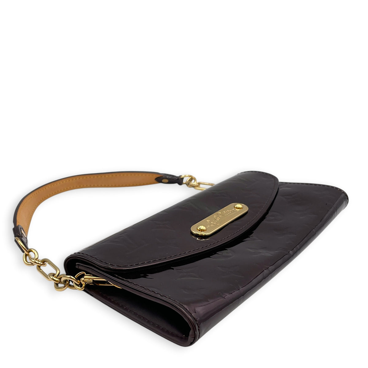 Amarante Sunset Monogram Boulevard  Amarante Clutch in Monogram Vernis Leather Gold hardware