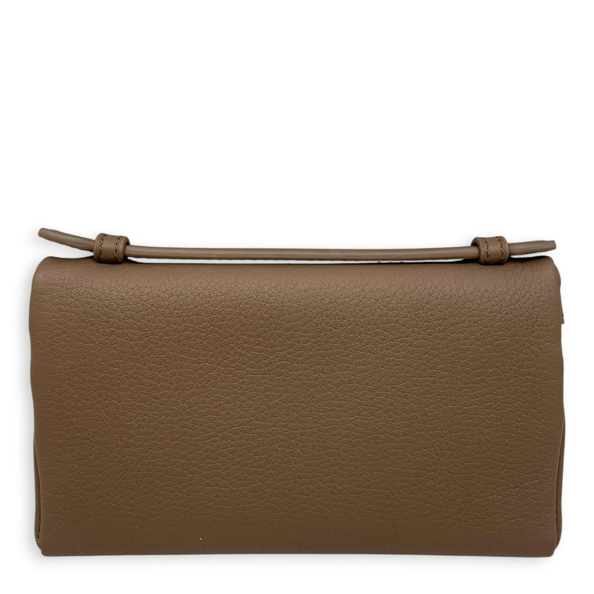 Extra Pocket Mini Brown Crossbody Bag in Calfskin Silver hardware