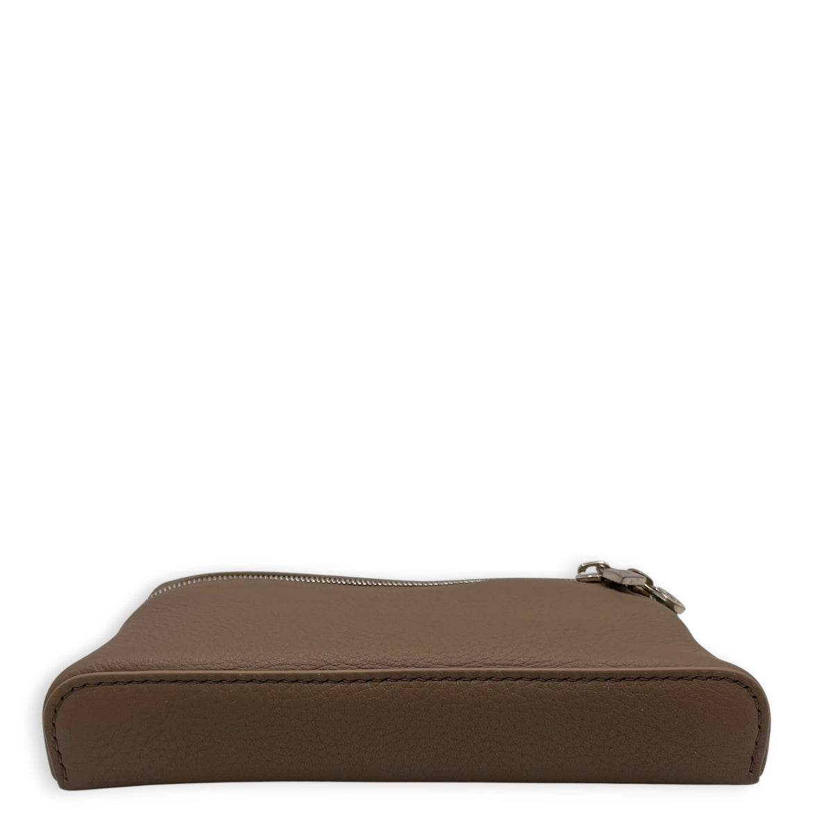 Extra Pocket Mini Brown Crossbody Bag in Calfskin Silver hardware