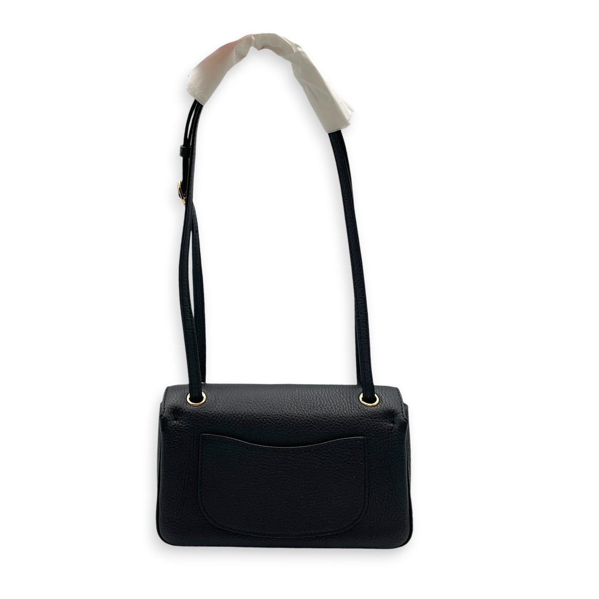 Mini Maxi Flap Black Shoulder Bag in Calfskin Gold hardware